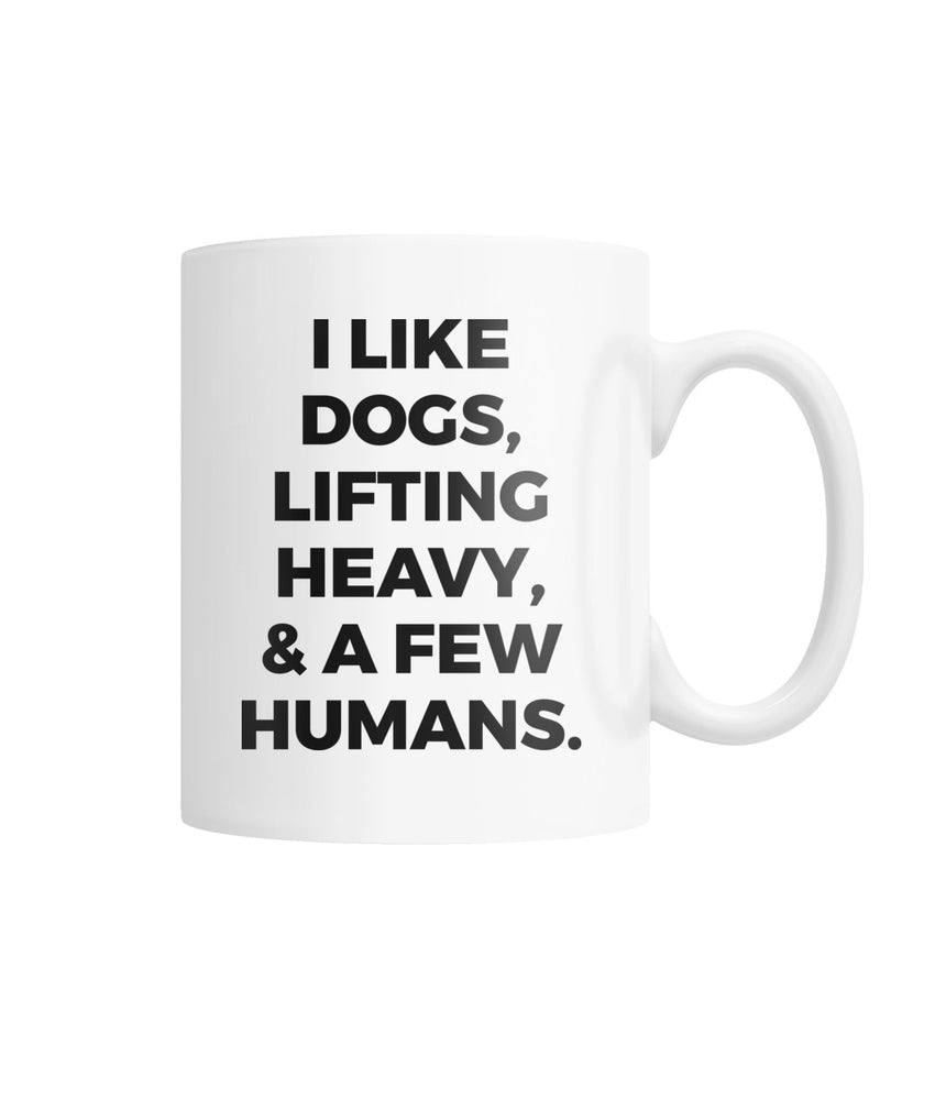 Dogs Lifting White Coffee Mug