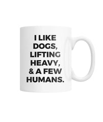 Dogs Lifting White Coffee Mug