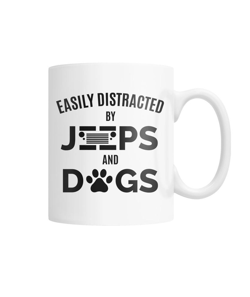 Easily Distracted White Coffee Mug