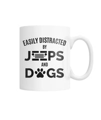 Easily Distracted White Coffee Mug