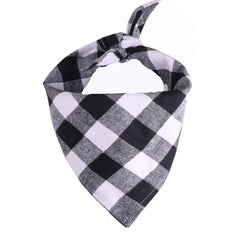 Plaid Pet Bibs Cotton Scarf
