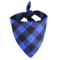 Plaid Pet Bibs Cotton Scarf